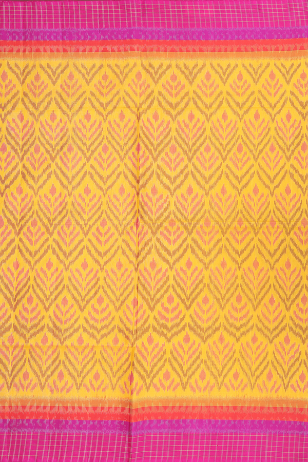 Soft Silk Saree In Yellow With Allover Design