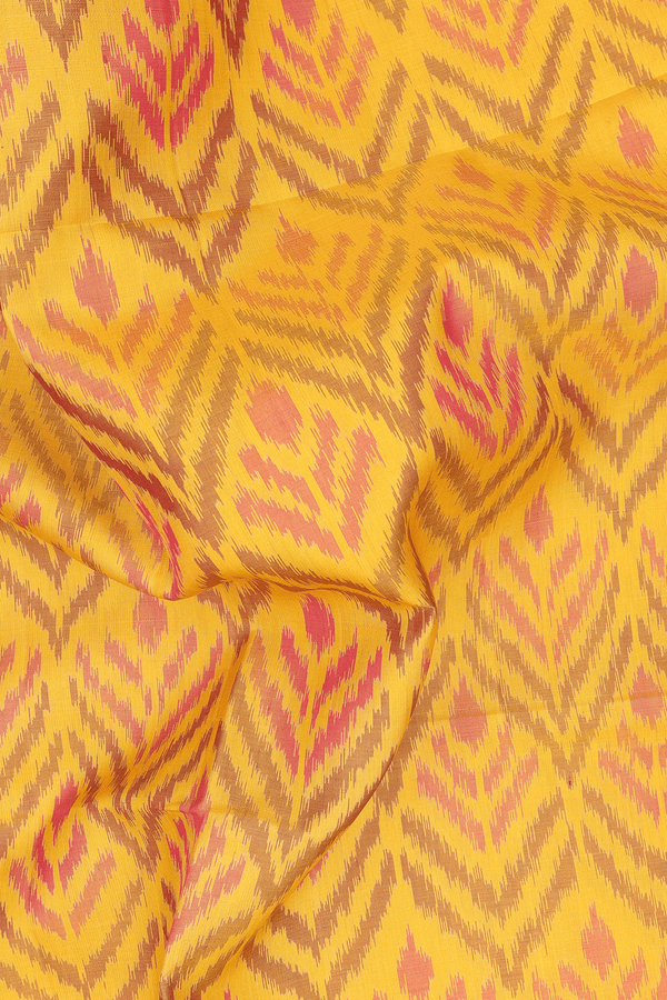 Soft Silk Saree In Yellow With Allover Design