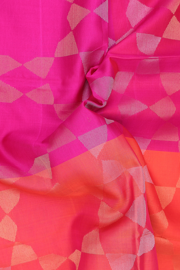 Soft Silk Saree In Tricolor With Allover Design