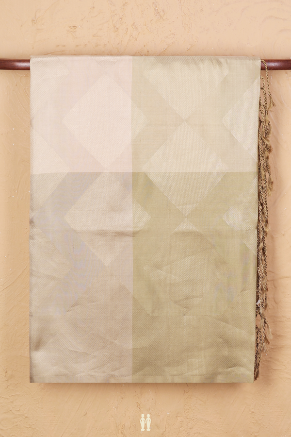 Soft Silk Saree In Brown And Green With Allover Design