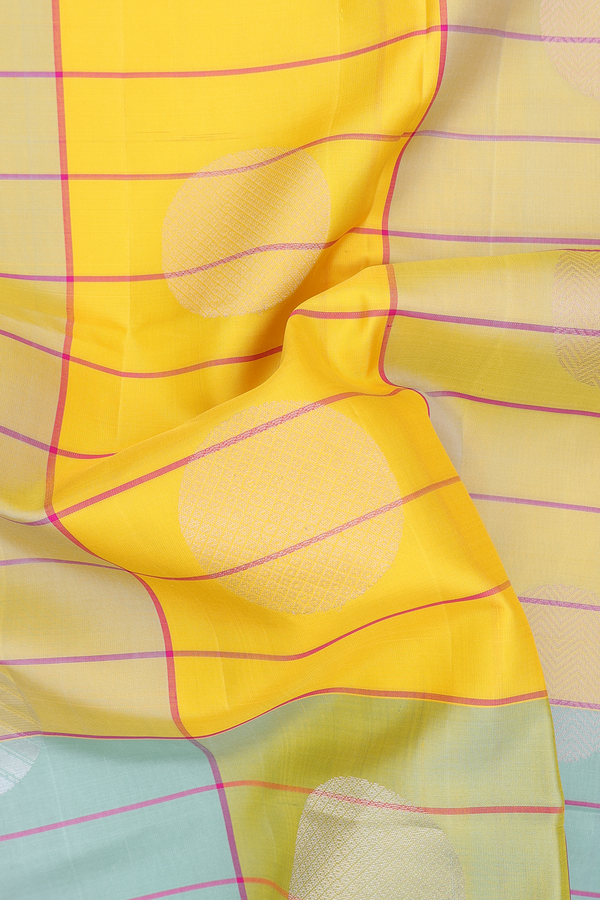 Soft Silk Saree In Multicolor With Checks Design