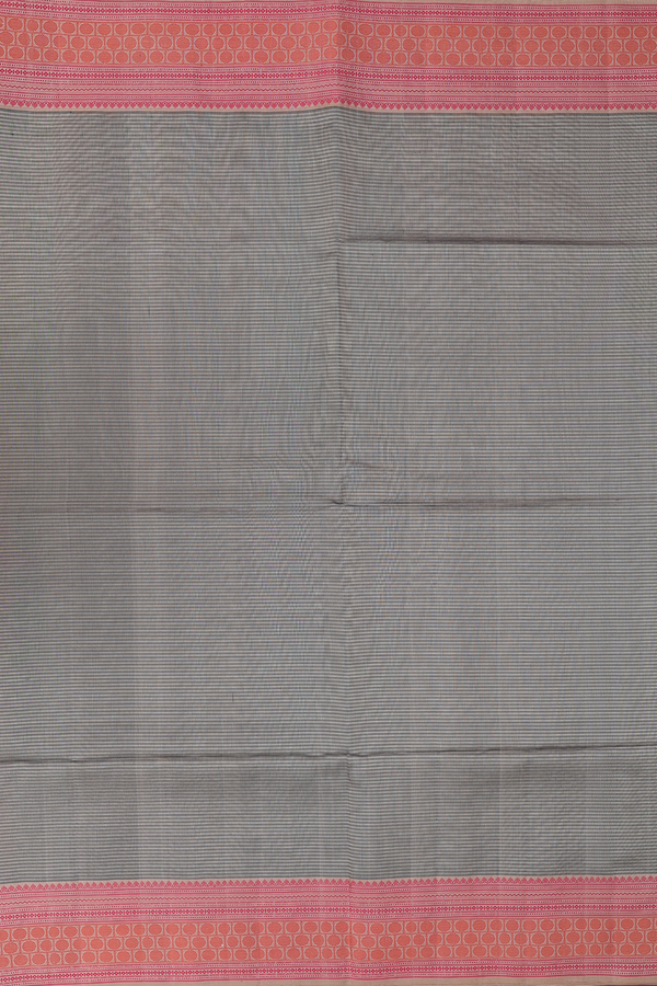 Soft Silk Saree In Dusty Olive With Stripes Design