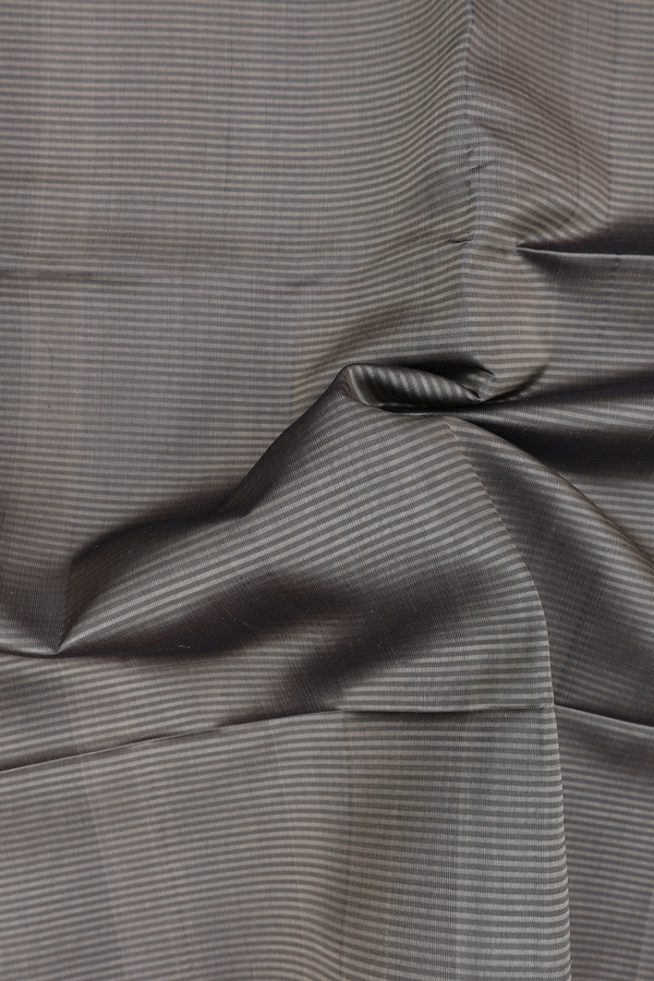Soft Silk Saree In Dusty Olive With Stripes Design