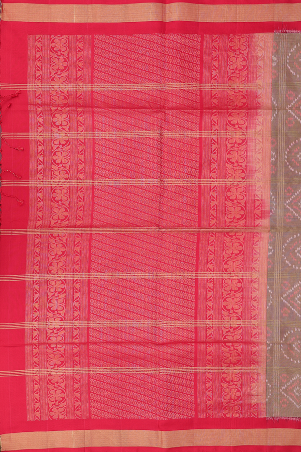 Soft Silk Saree In Brown With Checks Design