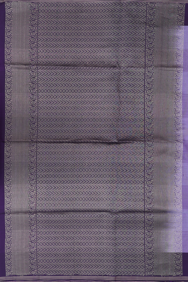 Soft Silk Saree In Lavender Grey With Stripes Design