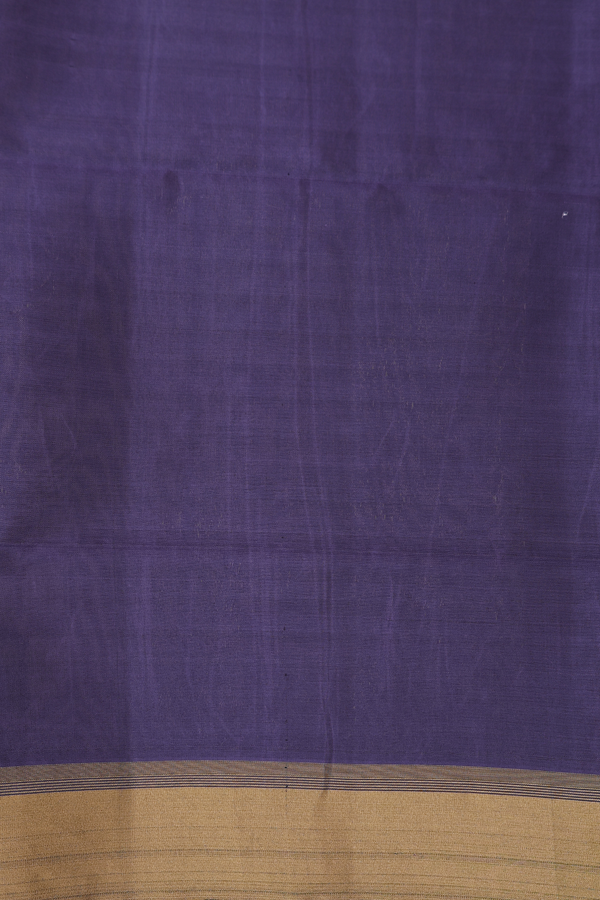 Soft Silk Saree In Pigeon Blue With Leaf Design