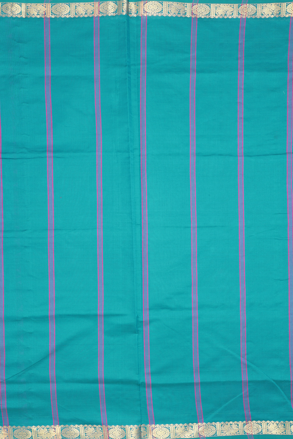 Semi Silk Cotton Saree In Rani Pink With Contrast Border