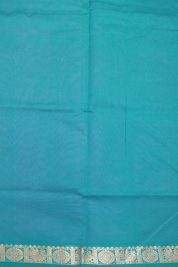 Semi Silk Cotton Saree In Rani Pink With Contrast Border