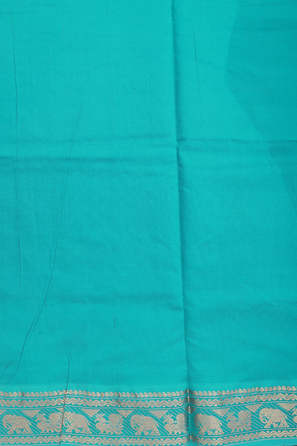 Semi Silk Cotton Saree In Grey With Contrast Border