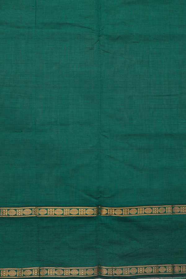 Traditional Silk Cotton Saree Brown With Vanasingaram Design