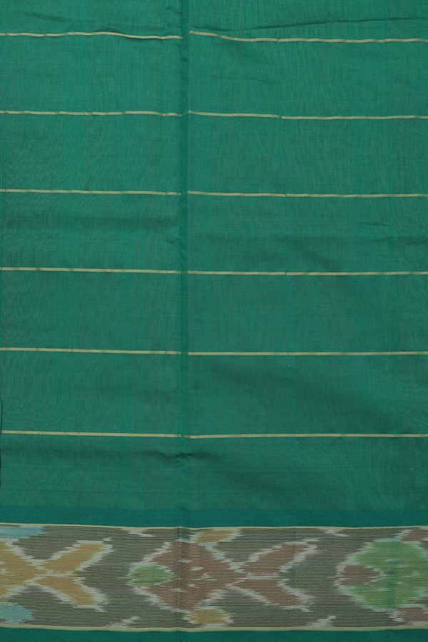 Silk Cotton Saree In Mango Yellow With Checks Design