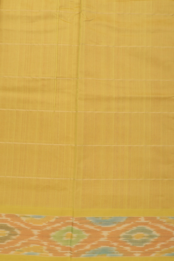 Silk Cotton Saree In Scarlet Red With Checks Design