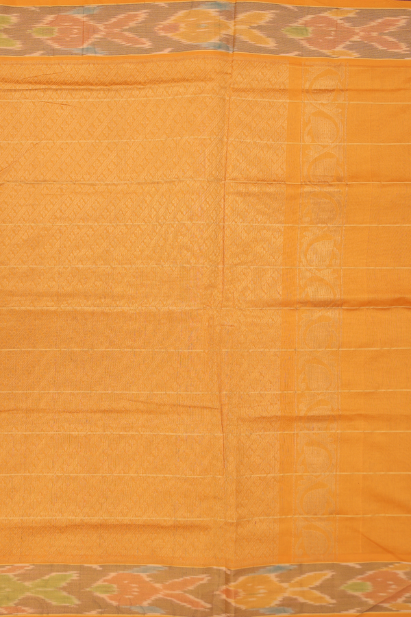Traditional Silk Cotton Saree In Purple With Checks Design