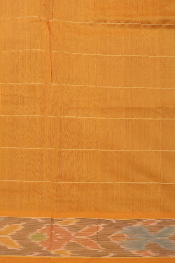 Traditional Silk Cotton Saree In Purple With Checks Design