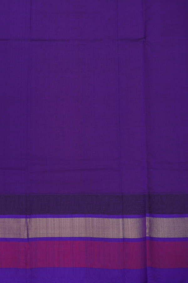 Silk Cotton Saree In Bright Orange With Contrast Border