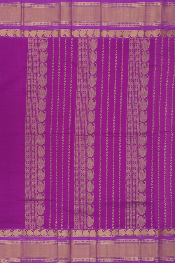 Silk Cotton Saree In Off White With Checks Design