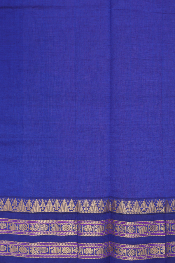 Silk Cotton Saree In Pink With Checks Design