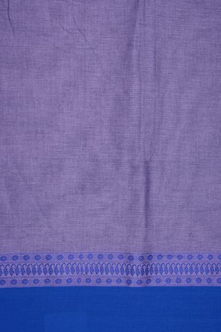 Contrast Border Plain Dusty Purple Bengal Cotton Saree