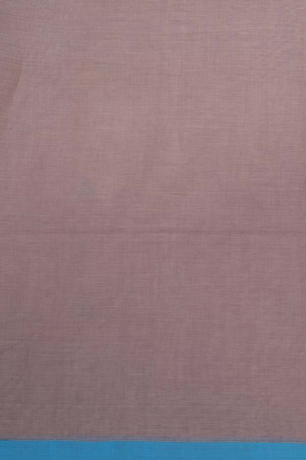 Bengal Cotton Saree In Pastel Grey With Threadwork Buttas