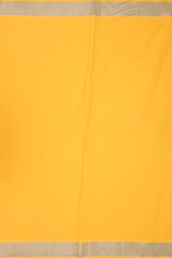Bengal Cotton Saree In Royal Yellow With Zari Border