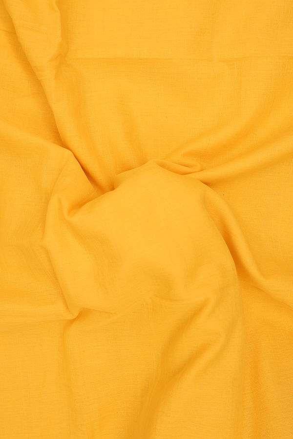 Bengal Cotton Saree In Royal Yellow With Zari Border