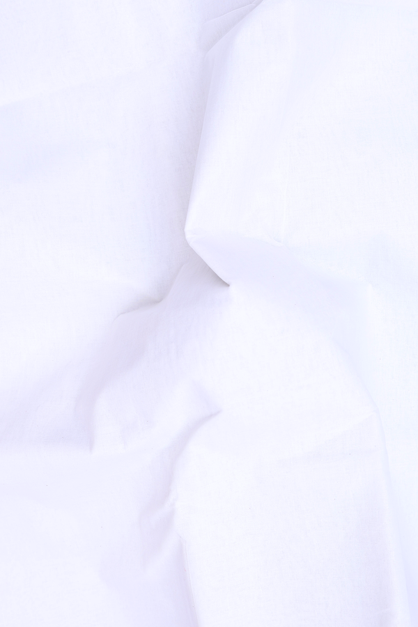 Bengal Cotton Saree In White With Embroidered Border