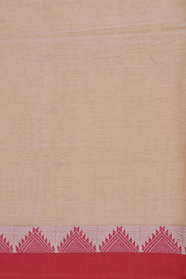Bengal Cotton Saree In Brown With Geometric Buttas