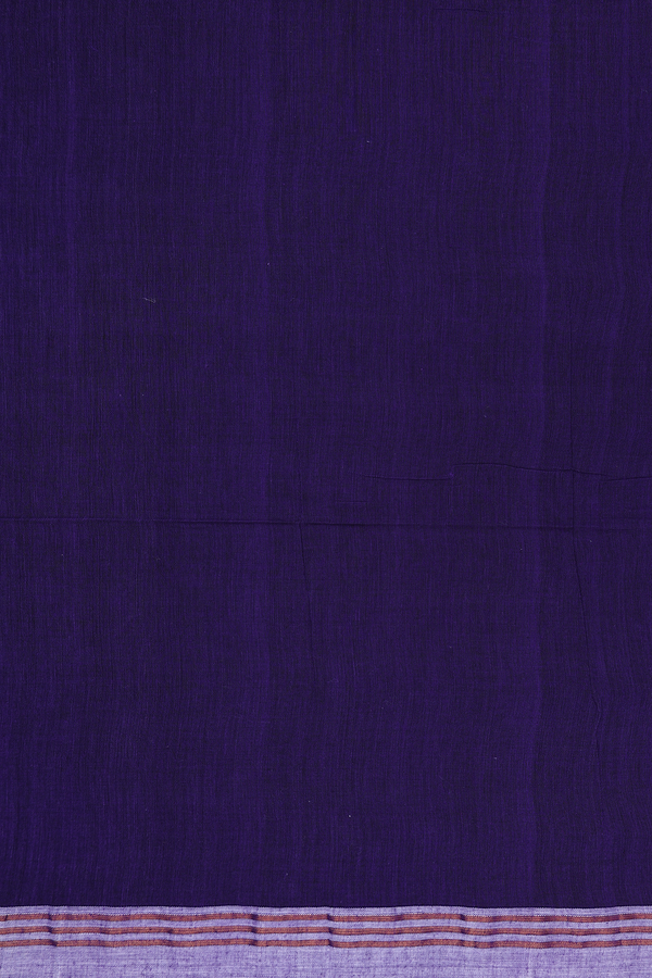 Bengal Cotton Saree In Regal Purple With Threadwork Buttas