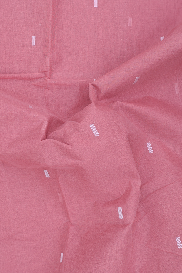 Bengal Cotton Saree In Dusty Rose With Threadwork Buttas
