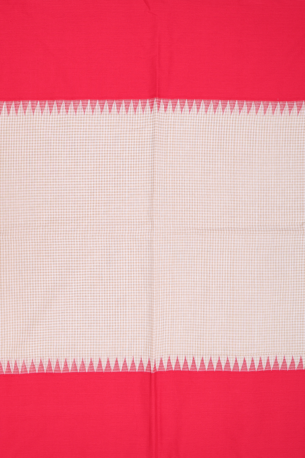Bengal Cotton Saree In Brown And White With Checks Design