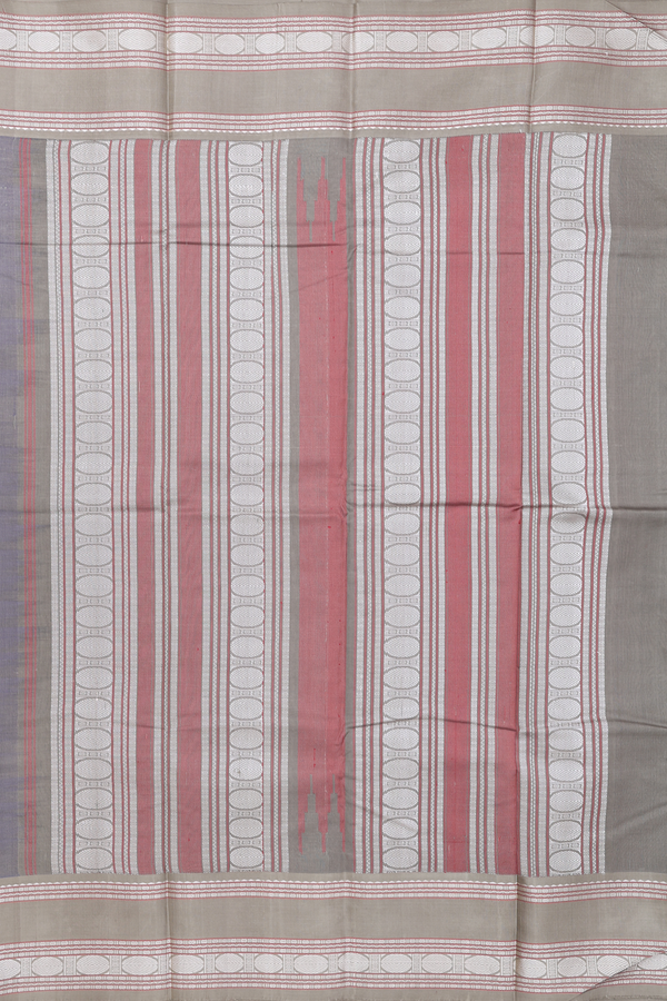 Kanchi Cotton Saree In Blue With Silk Border