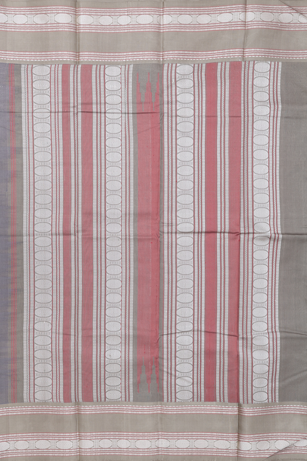 Kanchi Cotton Saree In Blue With Silk Border
