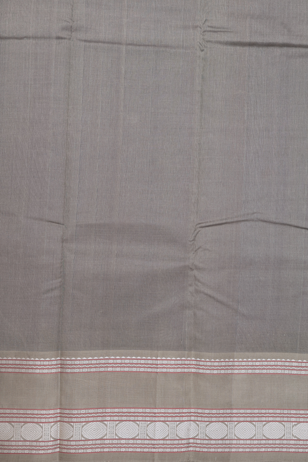 Kanchi Cotton Saree In Blue With Silk Border