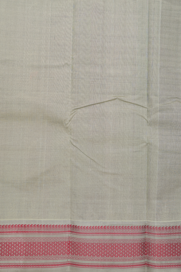 Kanchi Cotton Saree In Navy Blue With Silk Border