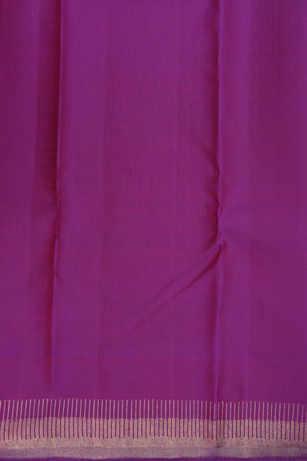 Kanchipuram Silk Saree In Purple With Seppu Rekku Border