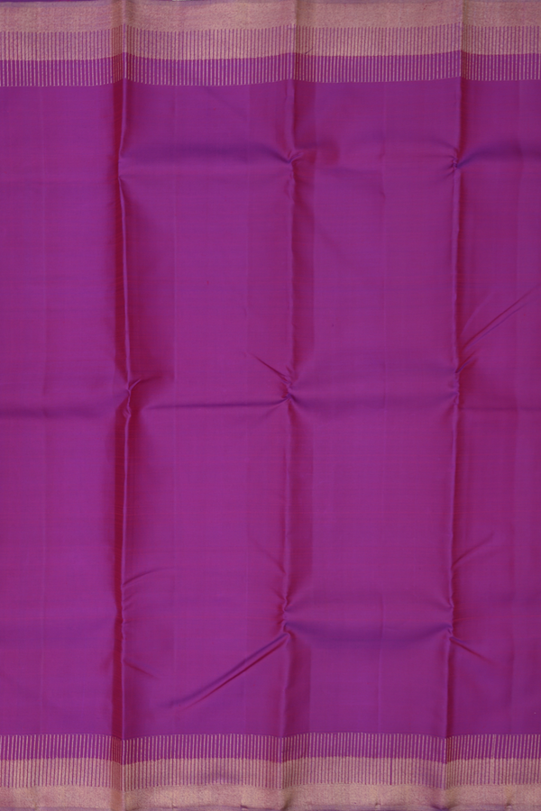 Kanchipuram Silk Saree In Purple With Seppu Rekku Border