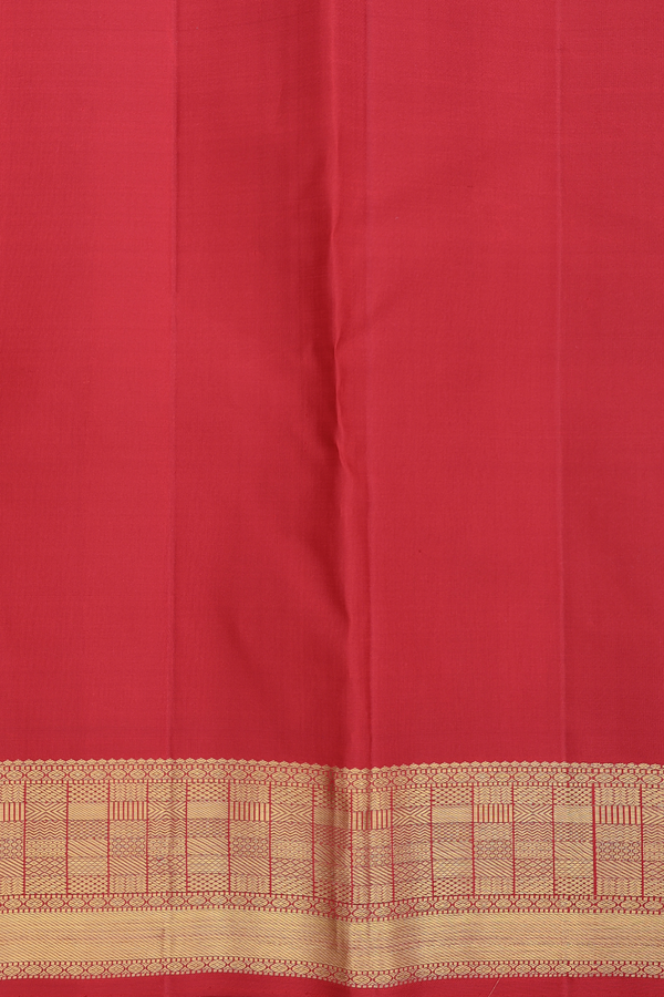 Kanchipuram Silk Saree In Red With Allover Design