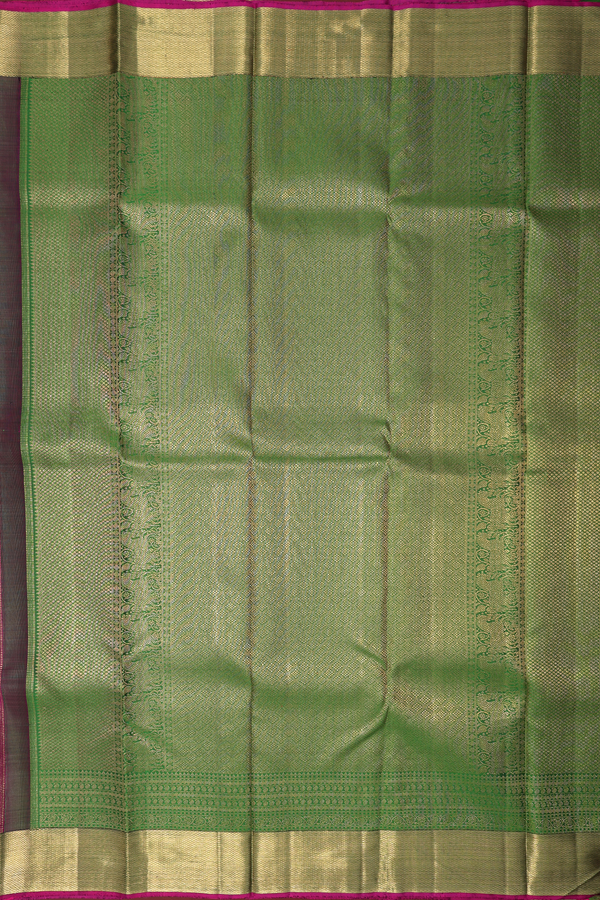 Kanchipuram Silk Saree In Purple With Brocade Design
