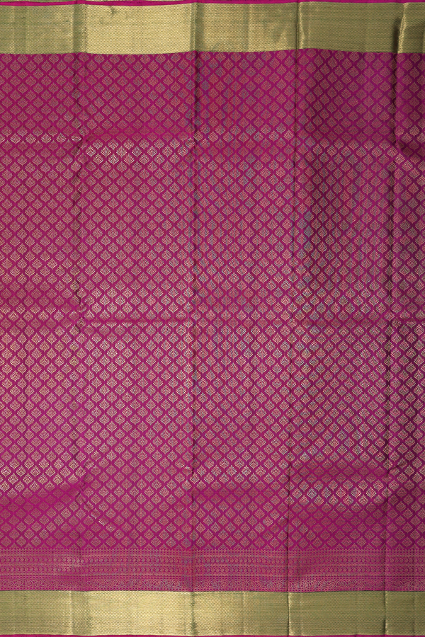 Kanchipuram Silk Saree In Purple With Brocade Design