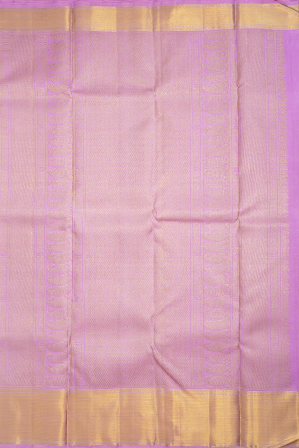 Kanchipuram Silk Saree In Lavender With Thilagam Buttas