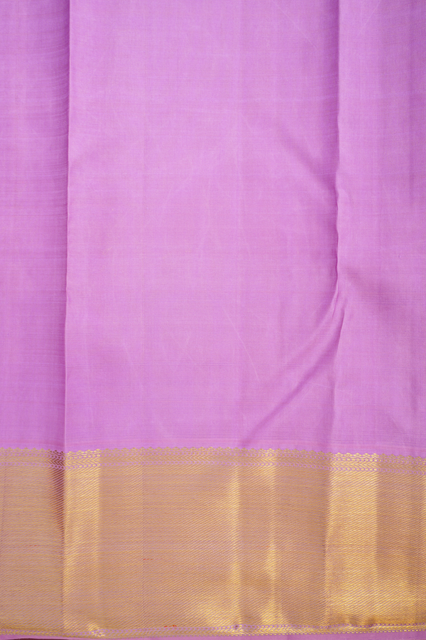 Kanchipuram Silk Saree In Lavender With Thilagam Buttas