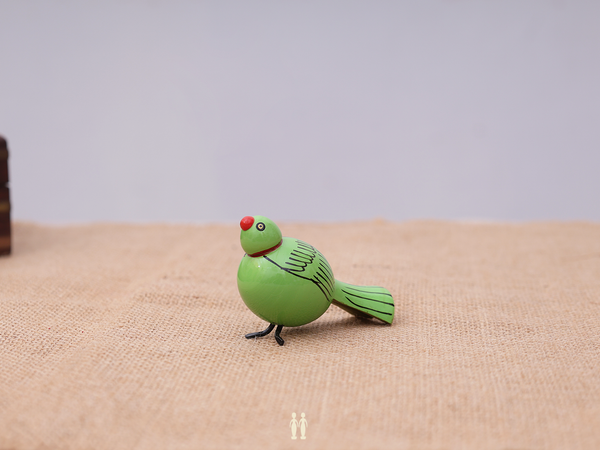 Set Of 4 Wooden Handicraft Multicolor Birds For Showpiece