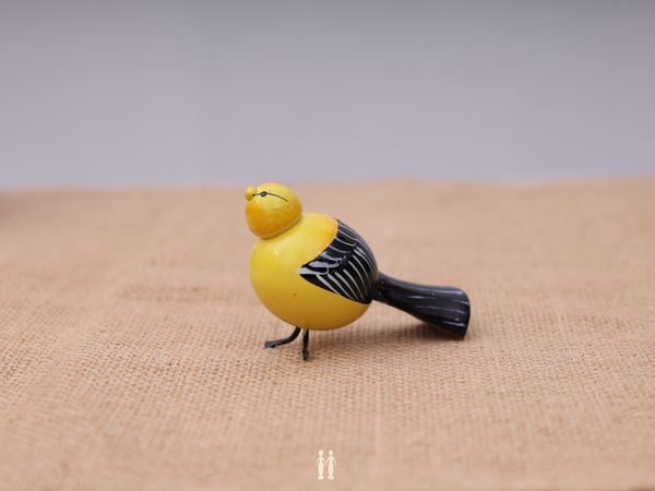 Set Of 4 Wooden Handicraft Multicolor Birds For Showpiece