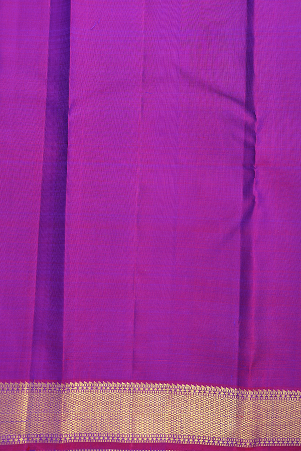 Kanchipuram Silk Saree In Purple With Zari Buttas