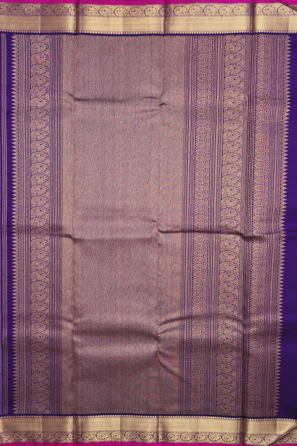 Kanchipuram Silk Saree In Grey With Floral Buttis