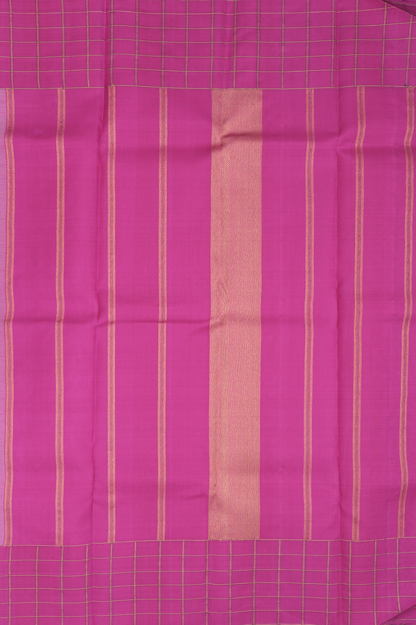 Kanchipuram Silk Saree In Pink With Floral Buttis