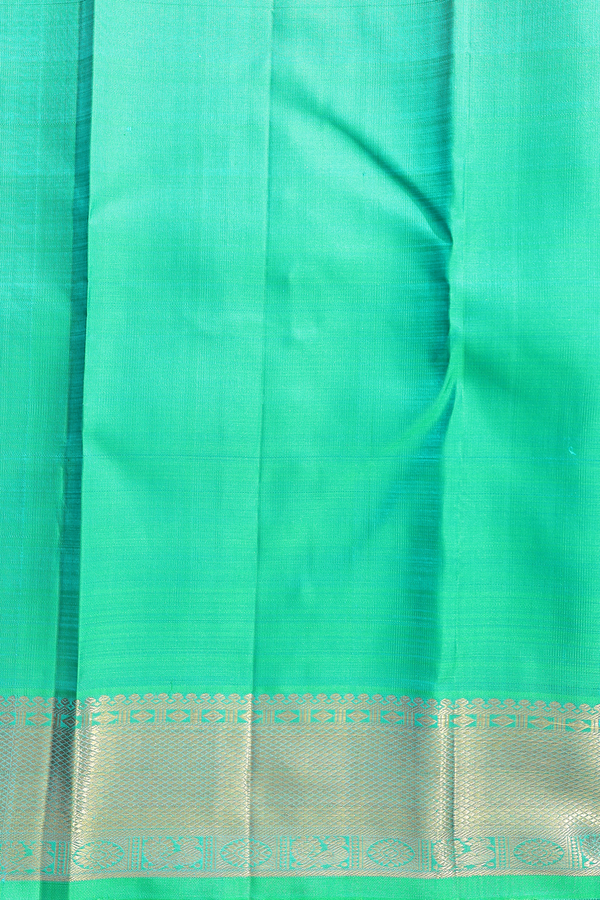 Kanchipuram Silk Saree Dual Tone With Zari Buttas