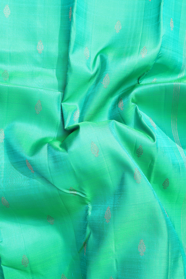 Kanchipuram Silk Saree Dual Tone With Zari Buttas