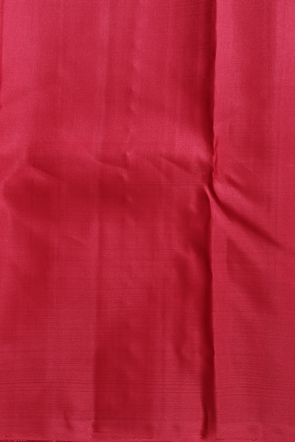 Kanchipuram Silk Saree In Crimson Red With Checks Design