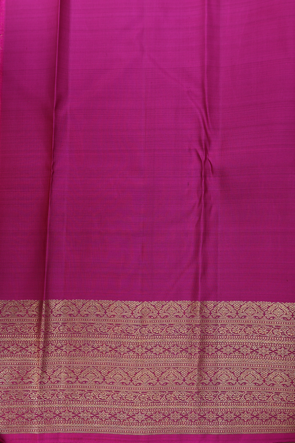 Kanchipuram Silk Saree In Berry Purple With Zari Buttas